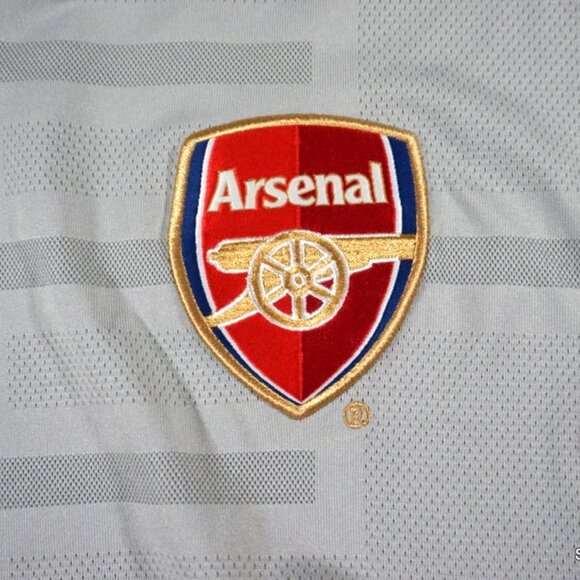 Nike Dri-Fit Arsenal Soccer Fly Emirates Jersey Men's Size Medium Grey Red Kit - Picture 5 of 10